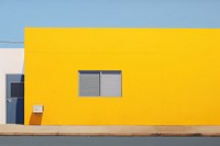 Yellow building architecture wall city. AI generated Image by rawpixel.