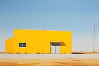 Yellow building architecture outdoors land. AI generated Image by rawpixel.