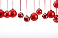Christmas ball red white background celebration. AI generated Image by rawpixel.