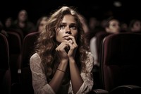 Watching portrait worried cinema. AI generated Image by rawpixel.