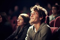 Watching movie audience portrait cinema. AI generated Image by rawpixel.