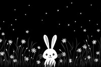 Rabbit outdoors nature night. AI generated Image by rawpixel.