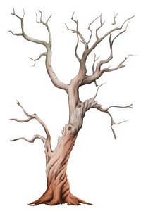 Dead tree, plant illustration, design resource