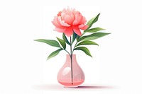 Flower peony vase plant. AI generated Image by rawpixel.
