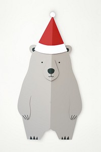 A big bear wearing red christmas hat anthropomorphic representation celebration. AI generated Image by rawpixel.