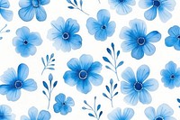Blue flower pattern nature petal. AI generated Image by rawpixel.