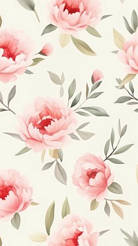 Mini cute Peony pattern backgrounds wallpaper. AI generated Image by rawpixel.