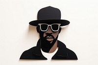 Black man rapper sunglasses portrait. AI generated Image by rawpixel.