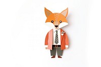Fox wearing suit mammal white background anthropomorphic. AI generated Image by rawpixel.