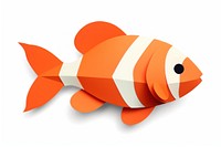 Clownfish goldfish animal white background. AI generated Image by rawpixel.