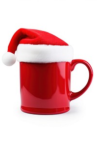 A christmas ceramic mug drink cup white background. AI generated Image by rawpixel.