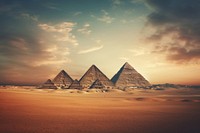Pyramids architecture landscape sky. AI generated Image by rawpixel.