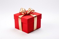 Red gift box ribbon gold celebration. AI generated Image by rawpixel.