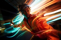 Street dancer light dancing speed. AI generated Image by rawpixel.