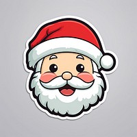 Santa claus head gray background celebration decoration. AI generated Image by rawpixel.