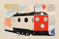 Train painting vehicle collage. AI generated Image by rawpixel.