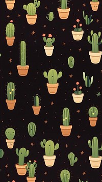Aliens backgrounds pattern cactus. AI generated Image by rawpixel.