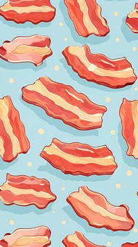 Bacon slice backgrounds pattern pork. AI generated Image by rawpixel.