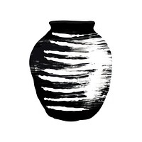 Pot pottery black white. 