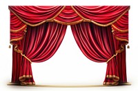 Red damask curtain stage pattern. 