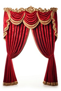 Red damask curtain pattern stage. AI generated Image by rawpixel.