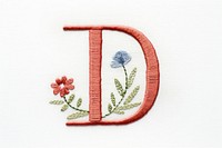 PNG Embroidery flower plant creativity. AI generated Image by rawpixel.