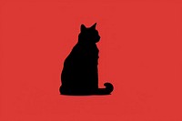 Sillouette cat silhouette animal mammal. AI generated Image by rawpixel.