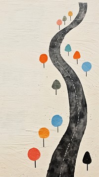 Road painting wall art. AI generated Image by rawpixel.