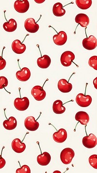 Cherries backgrounds pattern cherry. AI generated Image by rawpixel.