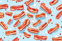 Bacon pattern food meat. AI generated Image by rawpixel.