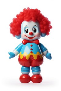 Clown cute toy white background. AI generated Image by rawpixel.