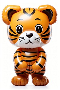 Tiger cute toy white background. AI generated Image by rawpixel.