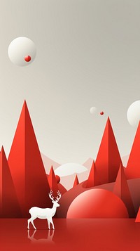 Christmas Wallpaper mammal landscape mountain. AI generated Image by rawpixel.