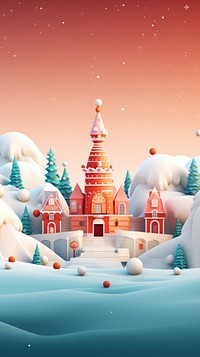 Christmas Wallpaper architecture christmas building. AI generated Image by rawpixel.