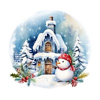 Christmas signboad snow christmas snowman. AI generated Image by rawpixel.