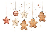 Christmas ball gingerbread cookie food. AI generated Image by rawpixel.