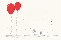 New year card balloon line celebration. AI generated Image by rawpixel.
