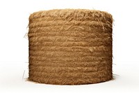 Bale of hay straw white background agriculture. AI generated Image by rawpixel.