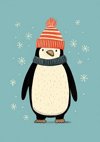 Penguin winter headwear portrait. AI generated Image by rawpixel.