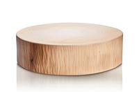 Round aspen wood table tree white background. AI generated Image by rawpixel.