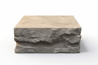 Rough stone rock white background simplicity. AI generated Image by rawpixel.