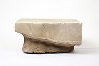 Rough stone furniture rock white background. AI generated Image by rawpixel.