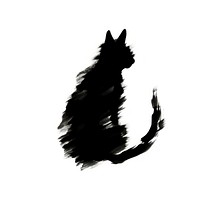 Cat silhouette animal mammal. AI generated Image by rawpixel.