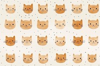 Brown cat heads pattern animal mammal. 