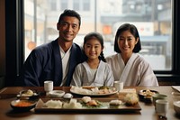 Japanese family restaurant people adult. AI generated Image by rawpixel.