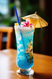 Blue hawaii cocktail mojito summer. AI generated Image by rawpixel.
