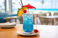 Blue hawaii restaurant cocktail mojito. AI generated Image by rawpixel.
