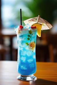 Blue hawaii restaurant cocktail mojito. AI generated Image by rawpixel.