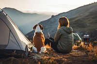 Outdoors camping mountain activity. AI generated Image by rawpixel.