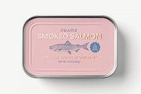 Flat tin mockup, packaging psd